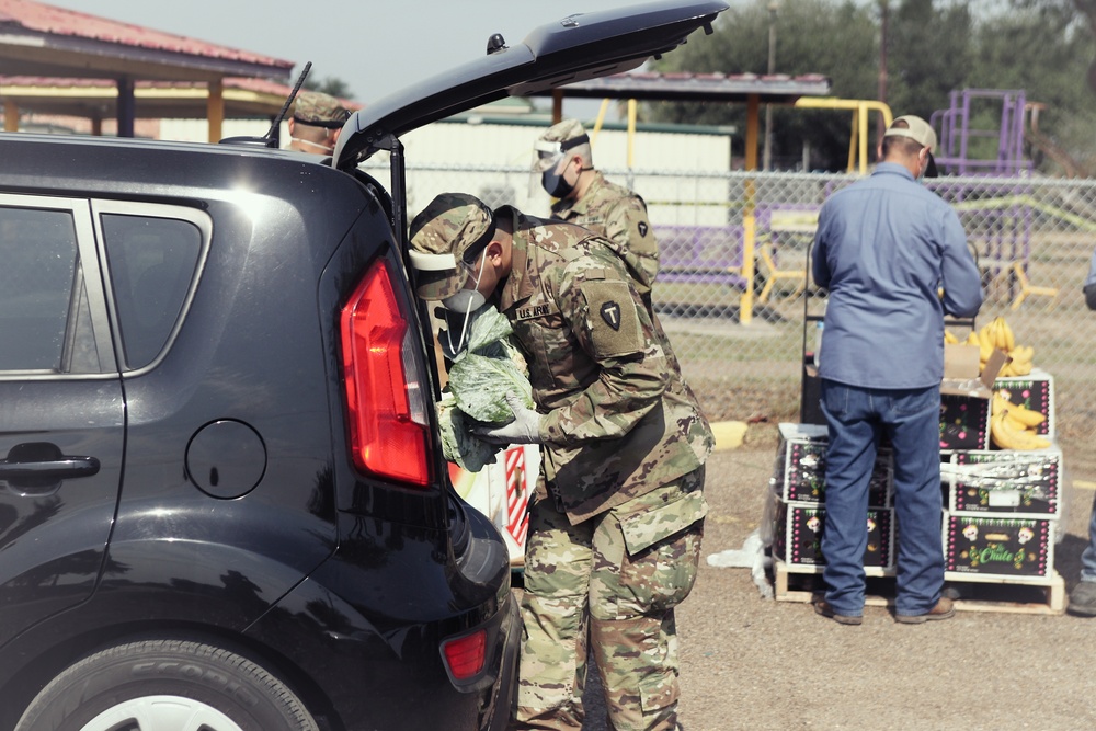 Texas Military Department Soldiers support food distribution in south Texas