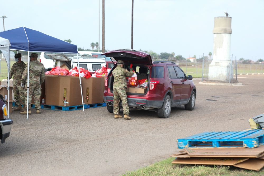 Texas Army National Guard Soldiers team up with local Food Banks to feed the community