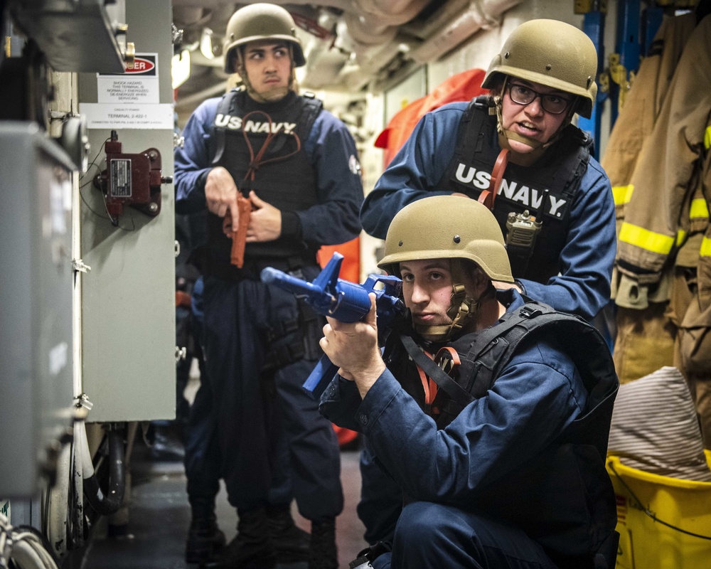 Active Shooter Training ATFP Drill aboard McCampbell