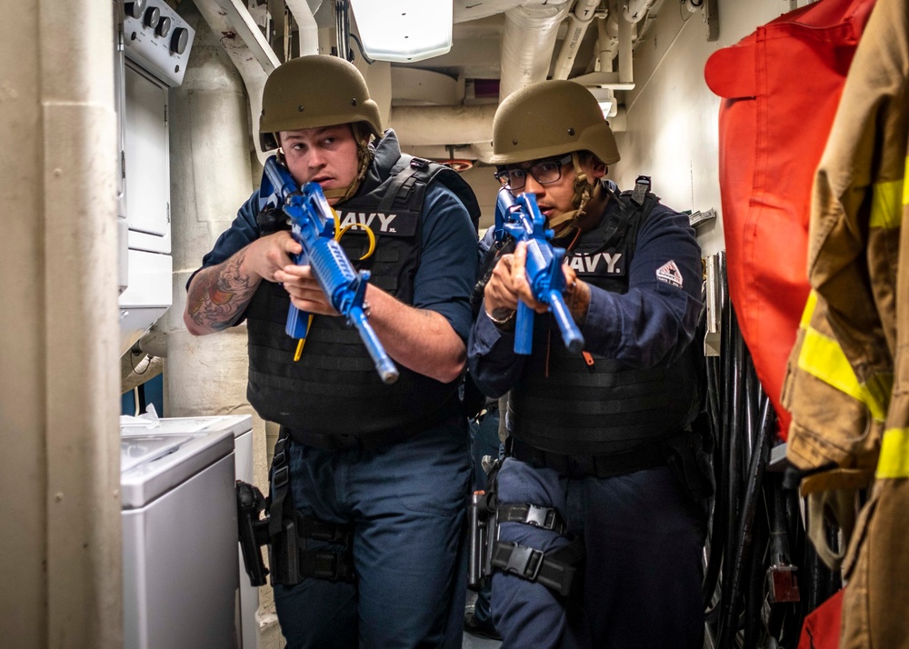 Active Shooter Training ATFP Drill aboard McCampbell