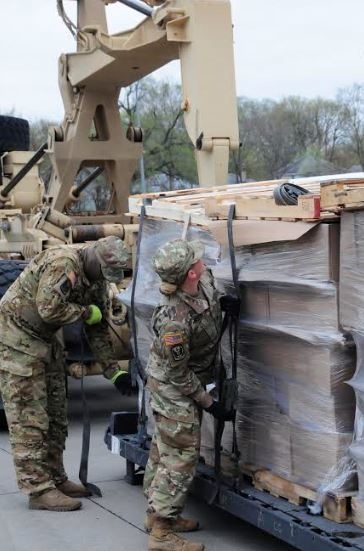 Loading Pallets For Food Bank Delivery