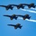 The U.S. Navy Flight Demonstration Squadron, the Blue Angels in flight formation for America Strong formation