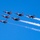 The U.S. Air Force Air Demonstration Squadron, the Thunderbirds in flight formation for the America Strong formation