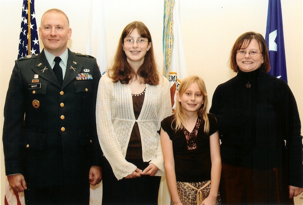 Army brat's father's promotion