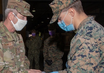 Gen. O’Shaughnessy visits 3/2 Marines at the Comfort in NYC