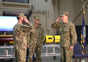 Piret Relieved by Wallace at 76th NAVOCEANO Change of Command