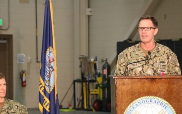 Piret Relieved by Wallace at 76th NAVOCEANO Change of Command