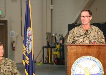 Piret Relieved by Wallace at 76th NAVOCEANO Change of Command