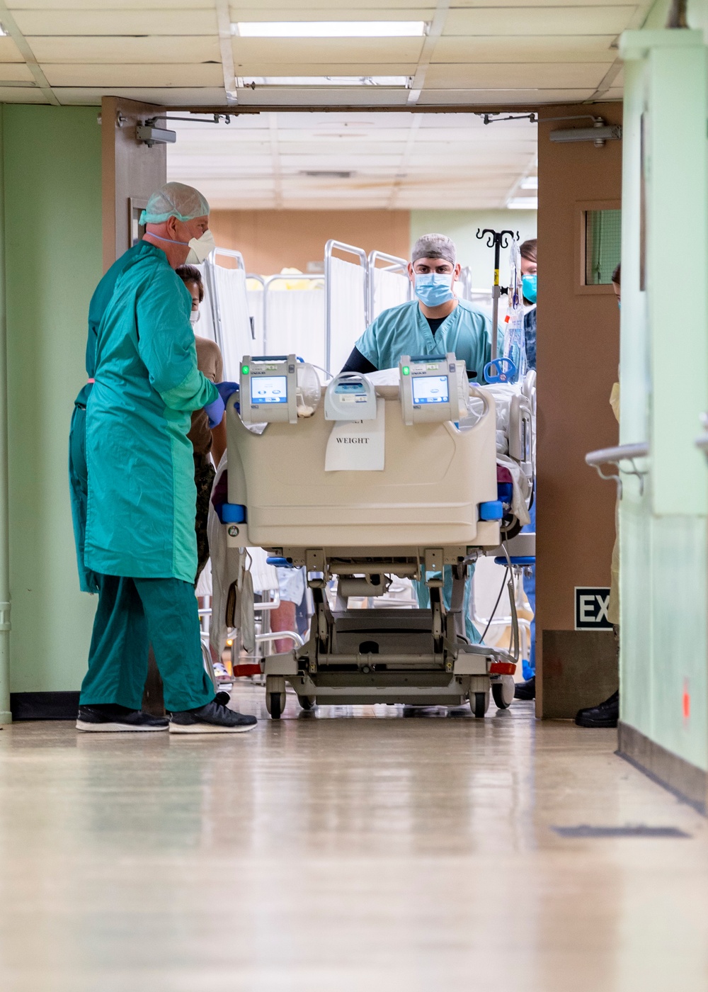 USNS Mercy Sailors Transport Patient