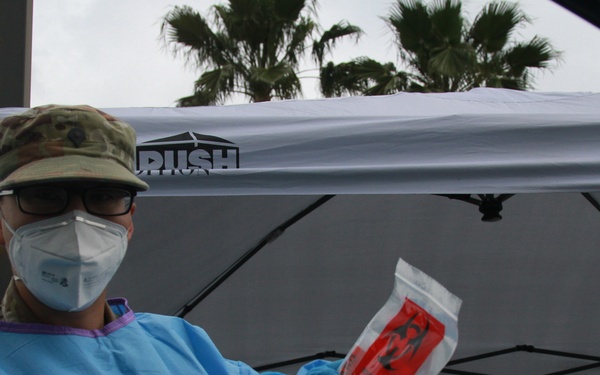 Cal Guard Soldiers assist Rapid Assessment Clinic for COVID-19 response in Long Beach