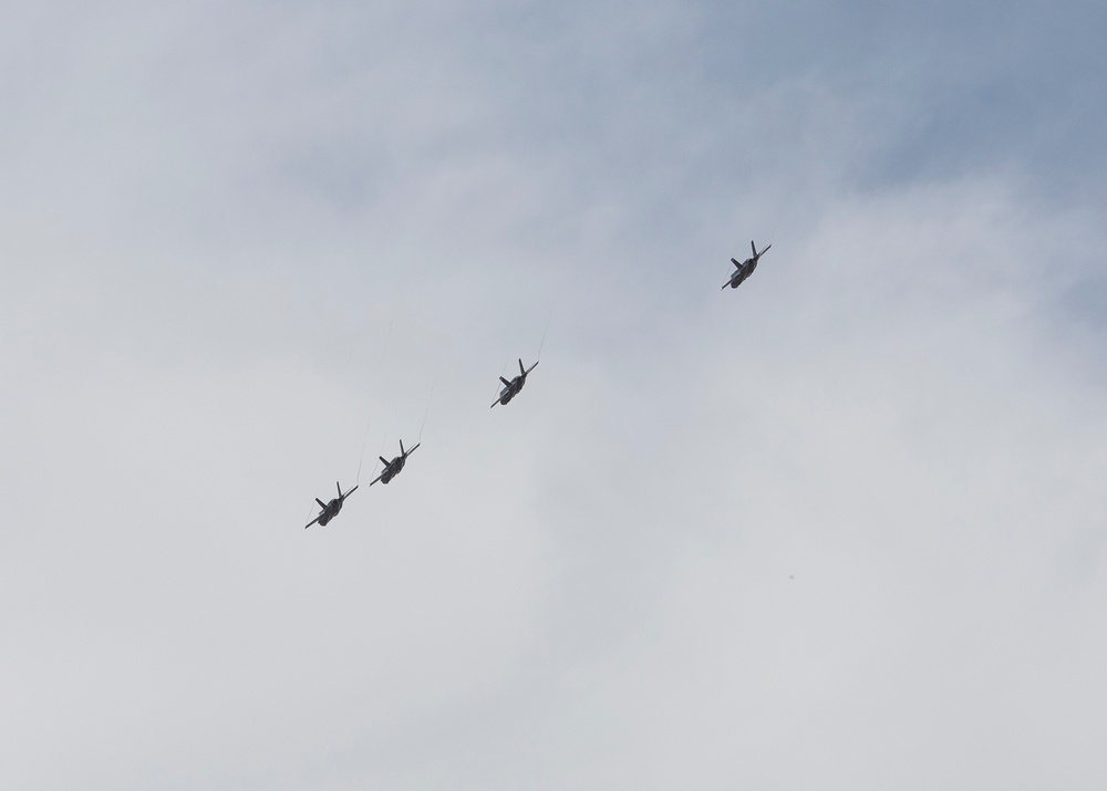 F-35s from Hill AFB perform flyover for COVID-19 frontline workers