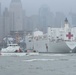 U.S. Coast Guard escorts USNS Comfort out of New York City