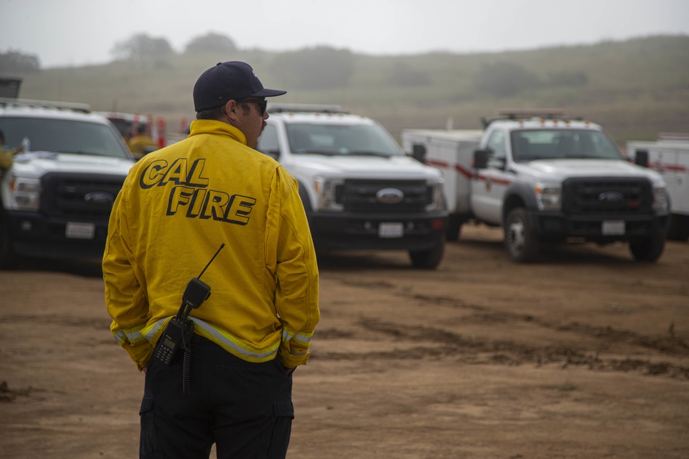 Heavy equipment training helps prepare Camp Pendleton, California fire fighters