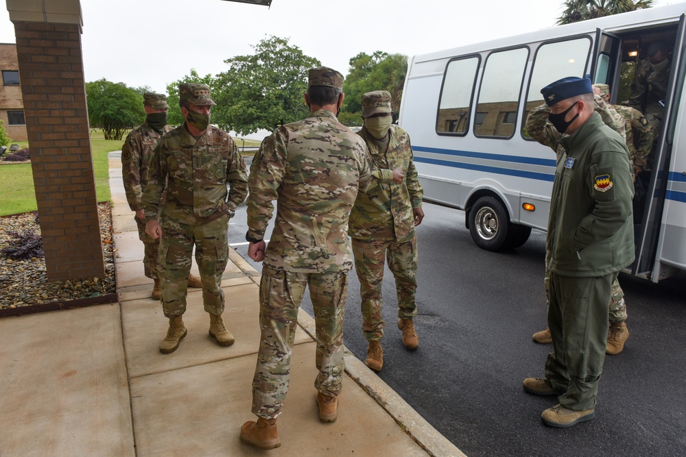 Gen. David Goldfein and Chief Master Sgt. Kaleth Wright visit Task Force-Southeast