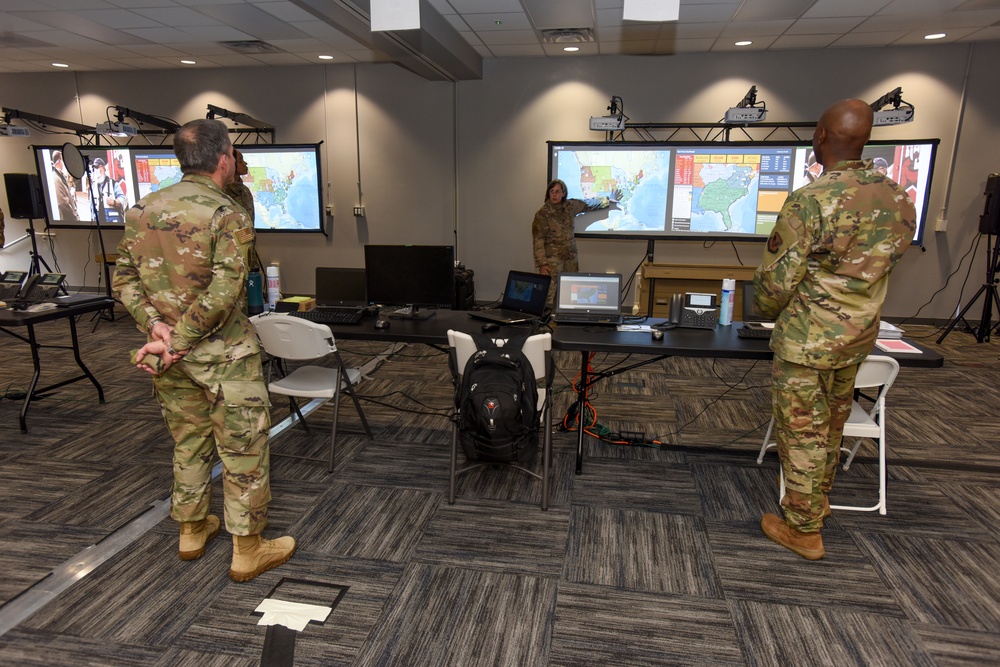 Gen. David Goldfein and Chief Master Sgt. Kaleth Wright visit Task Force-Southeast