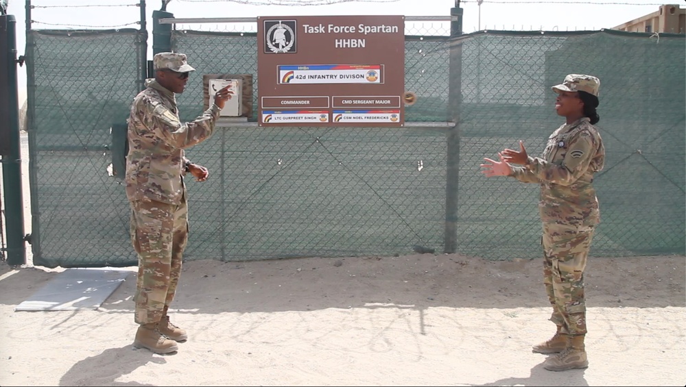 Task Force Spartan Soldiers Recieve Coins