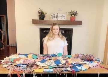 Volunteers step up to help protect Fort McCoy families by making masks