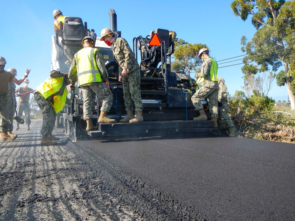 Seabees Place Asphalt, Train for Future Projects