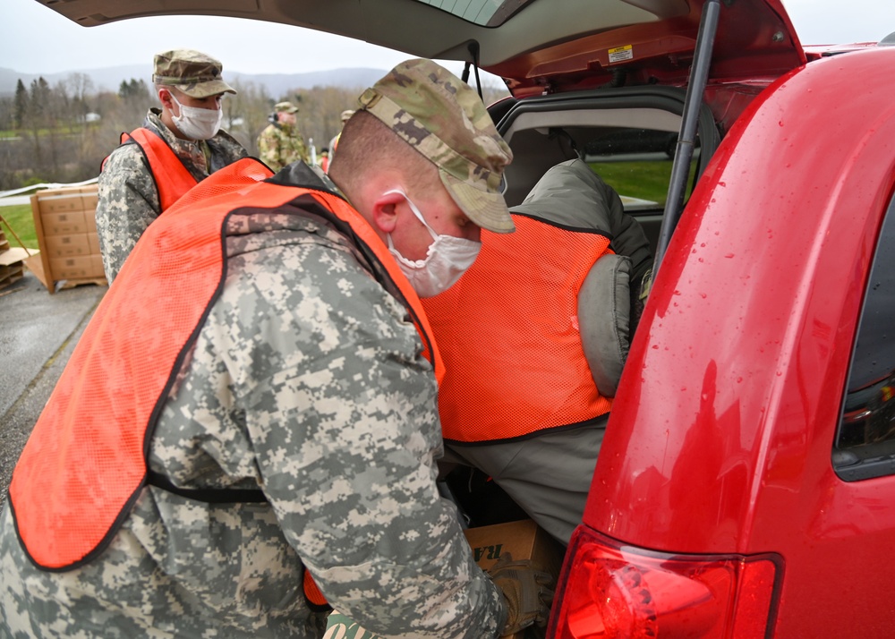 National Guard Soldiers deliver to Bennington