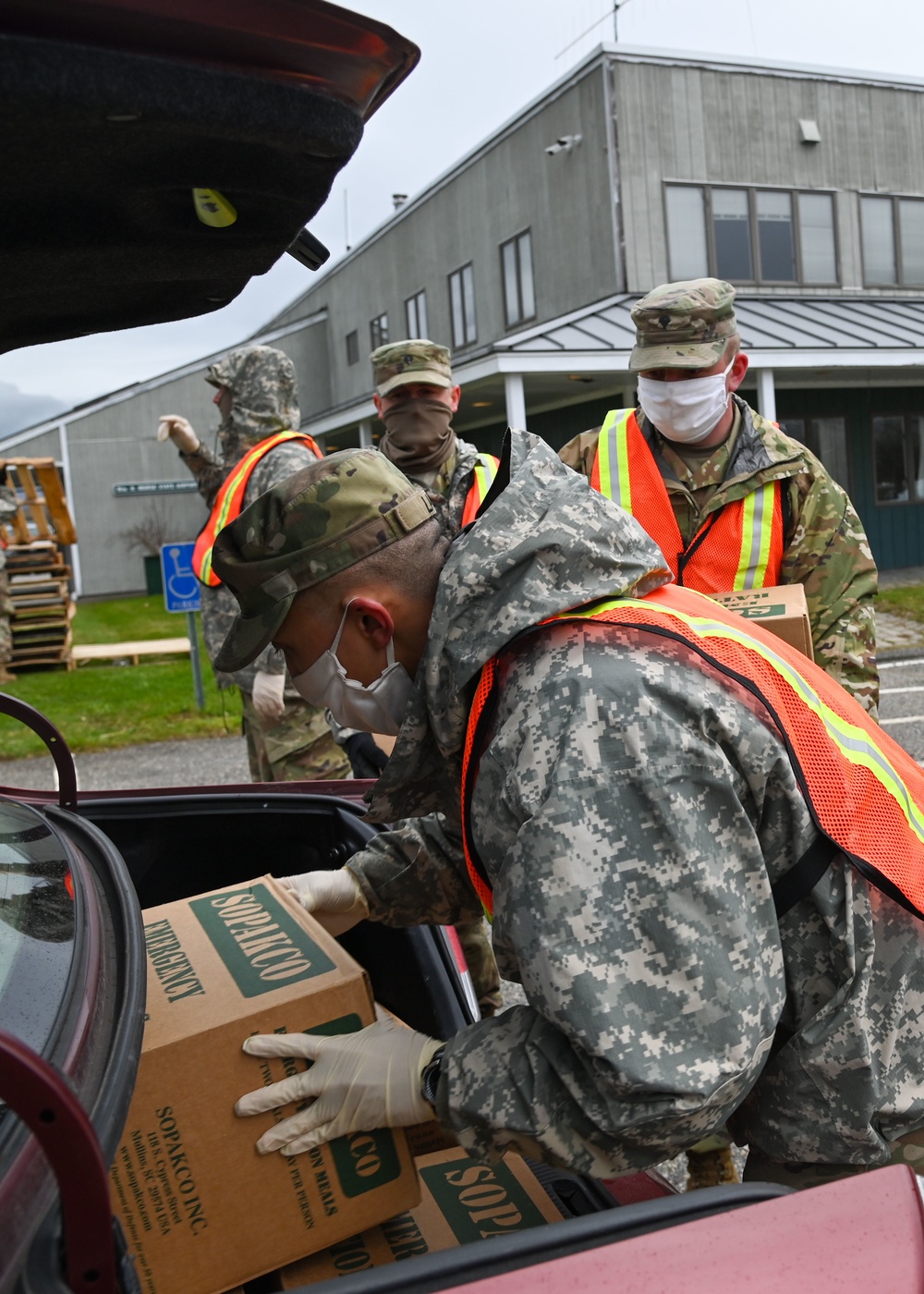 National Guard Soldiers deliver to Bennington
