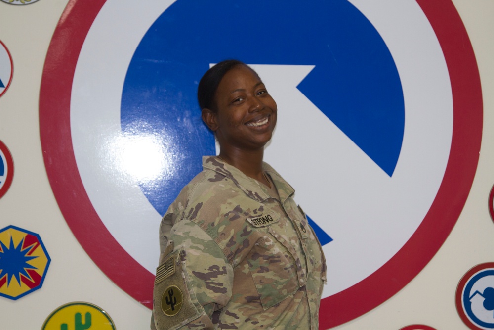 103d ESC Soldier Receives Combat Patch