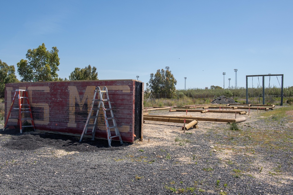 Seabees construct USMC obstacle course on Naval Station Rota