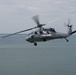 An MH-60S Sea Hawk demonstrates ALMDS equipment