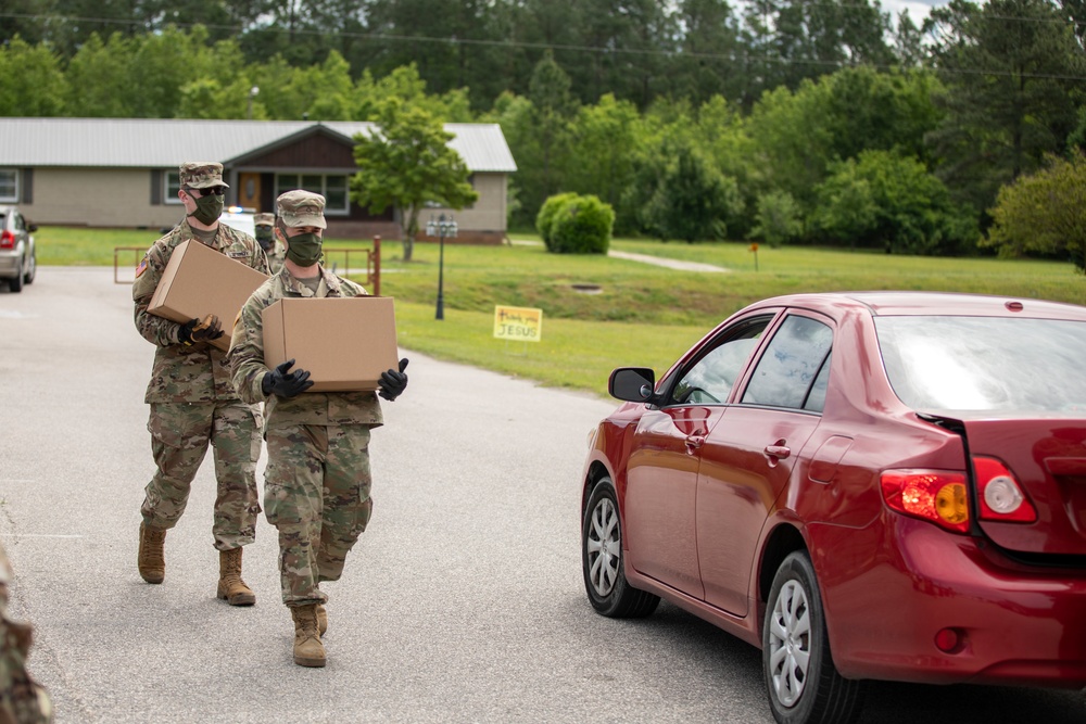 N.C. National Guard Helps Distribute Food During COVID-19 Response