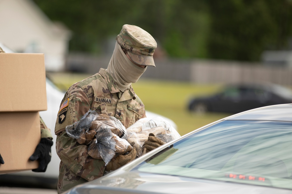 N.C. National Guard Helps Distribute Food During COVID-19 Response