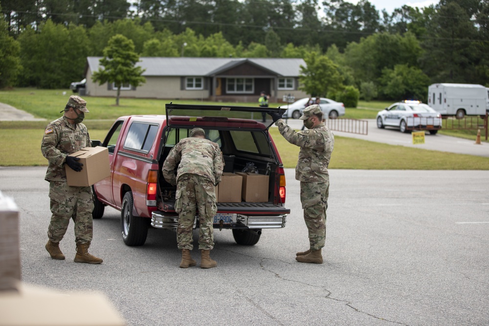 N.C. National Guard Helps Distribute Food During COVID-19 Response