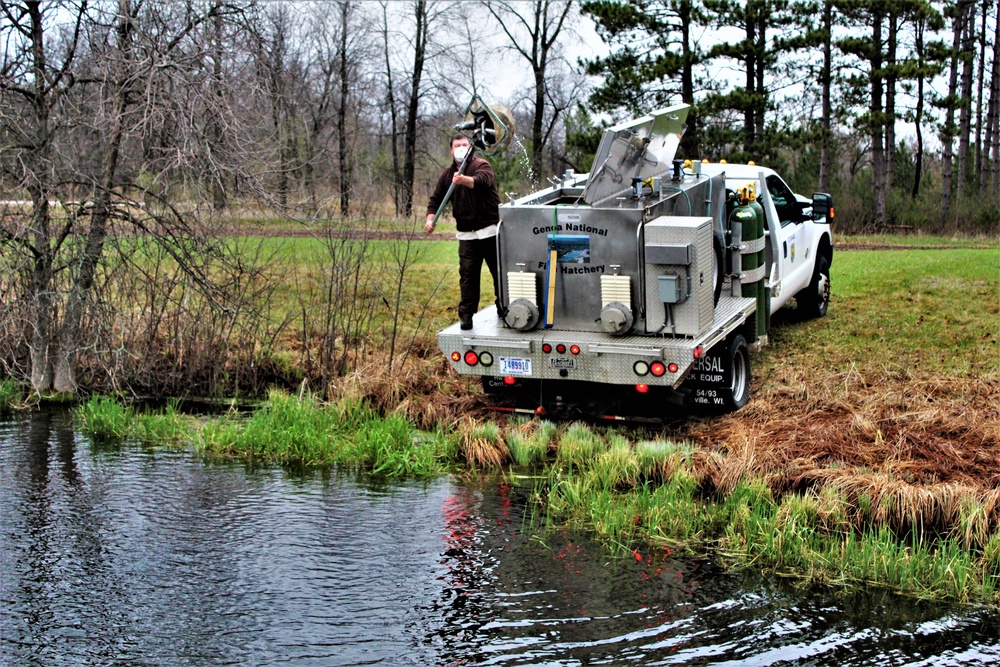 Thousands of rainbow trout stocked at Fort McCoy in time for 2020 fishing season