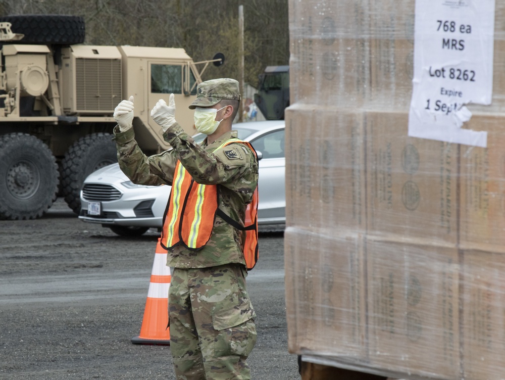 Vermont National Guard Food Distribution Mission in South Hero, VT