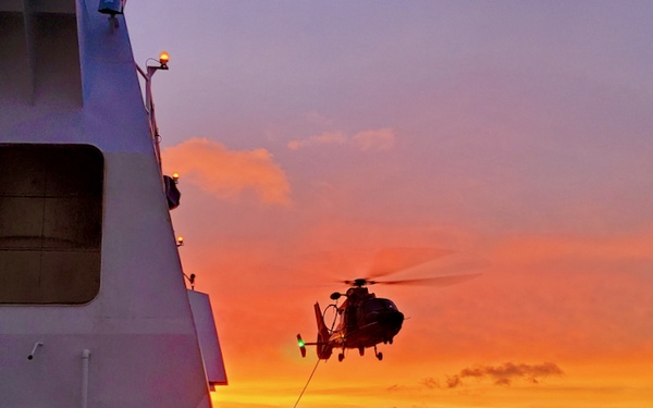 Coast Guard Cutter Midgett conducts helicopter operations