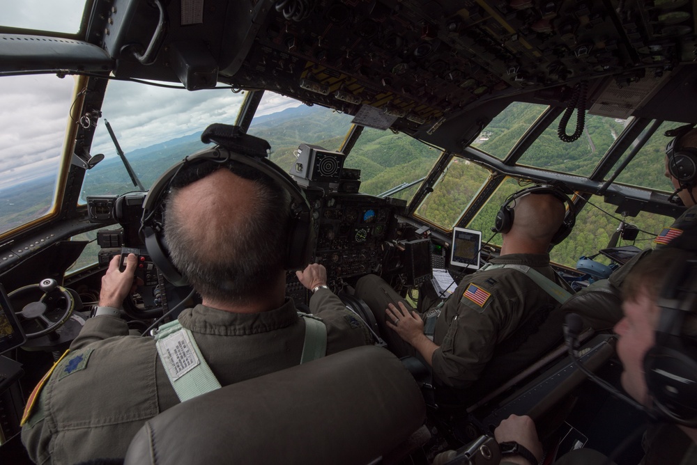 Kentucky Air Guard flies over the commonwealth during Operation American Resolve