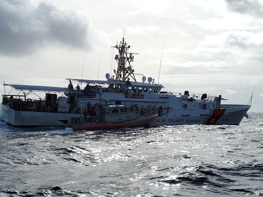 USCGC Oliver Berry joint training with US Air Force