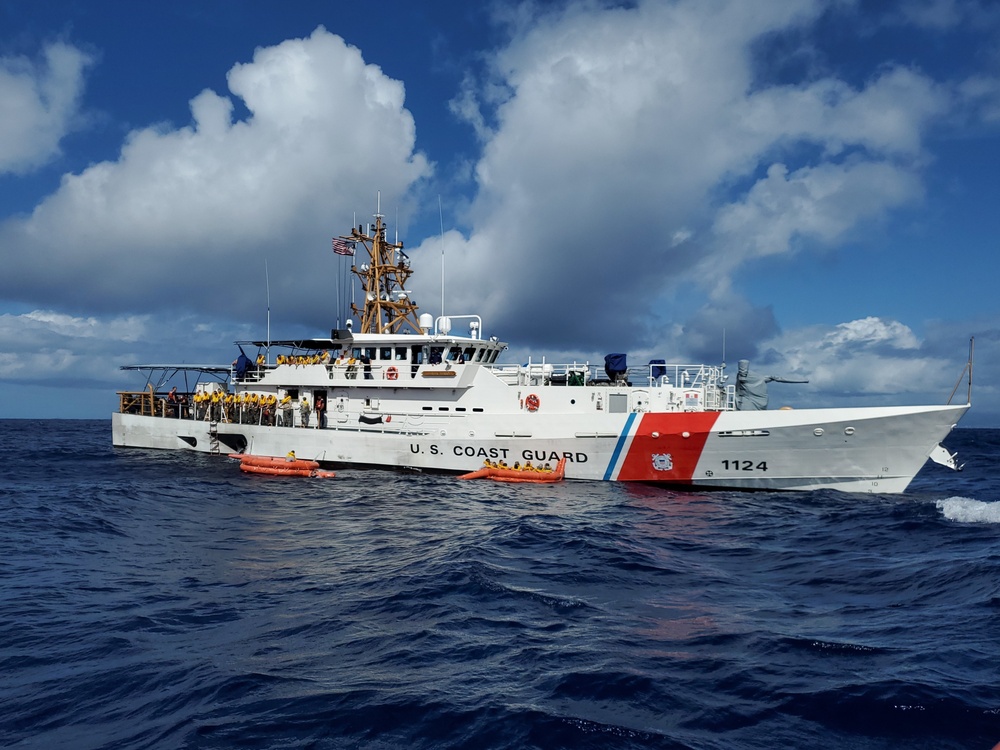 USCGC Oliver Berry joint training with US Air Force