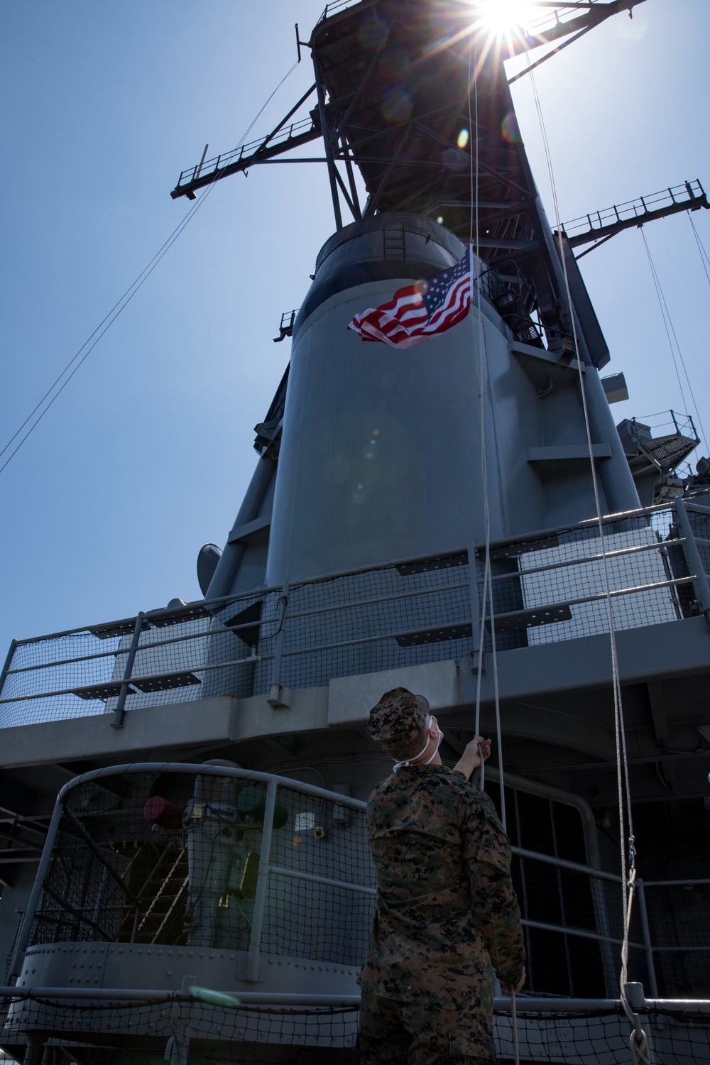 V17 Promotion Ceremony for Marines Supporting COVID-19 Response Efforts in Los Angeles