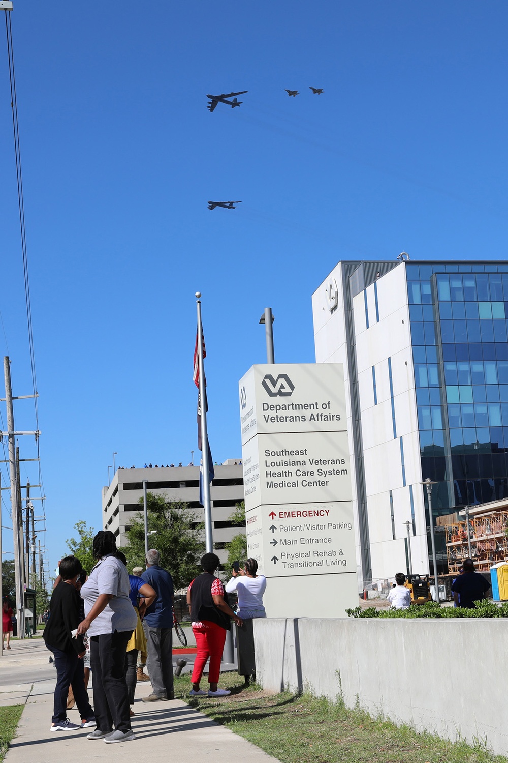 La. Air National Guard 159th Fighter Wing conducts flyover with 2nd Bomber Wing