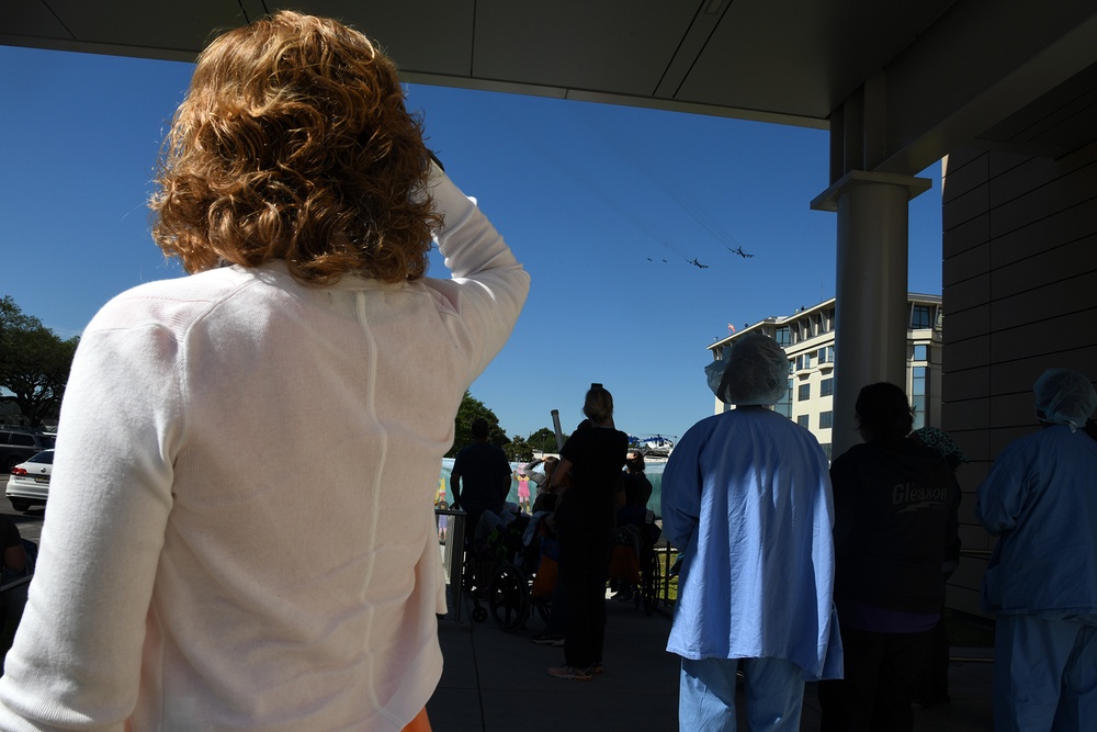 La. Air National Guard 159th Fighter Wing conducts flyover with 2nd Bomber Wing