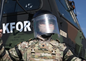 KFOR Regional Command East Maneuver Battalion maintain crowd and riot control capabilities