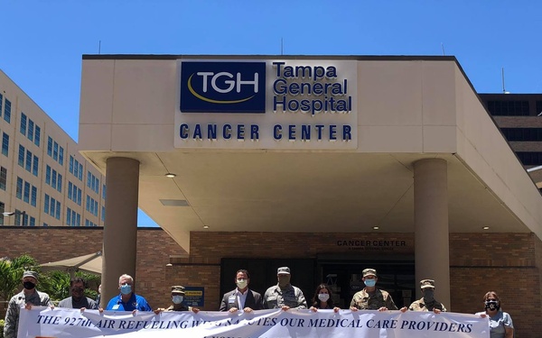 MacDill Reserve Citizen Airmen pay their respects to medical professionals