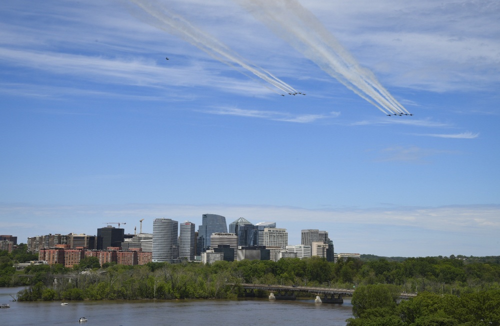 The Blue Angels and the Thunderbirds Salute Washington DC COVID-19 Responders