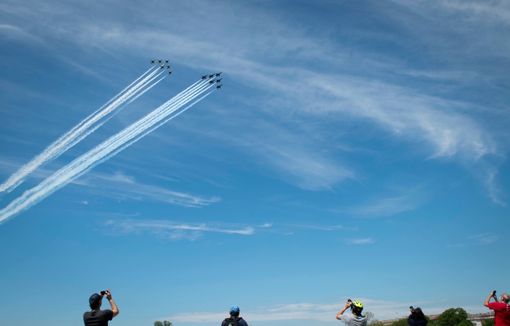 The Blue Angels and the Thunderbirds Salute Washington DC COVID-19 Responders