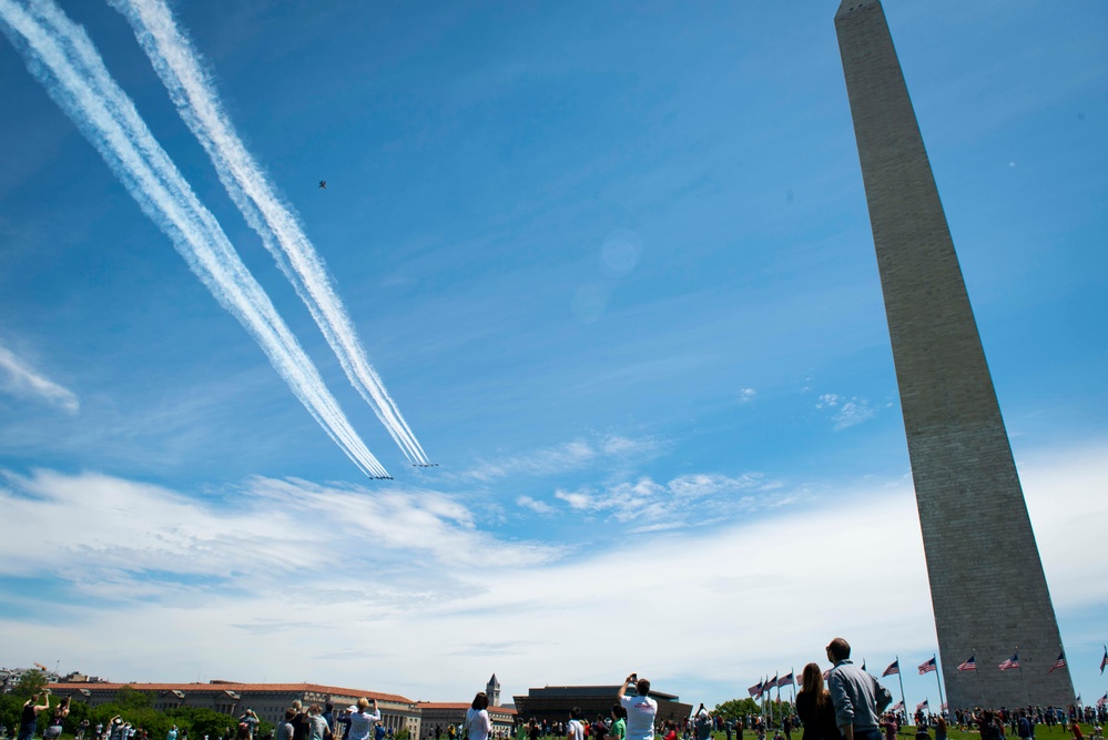 The Blue Angels and the Thunderbirds Salute Washington DC COVID-19 Responders