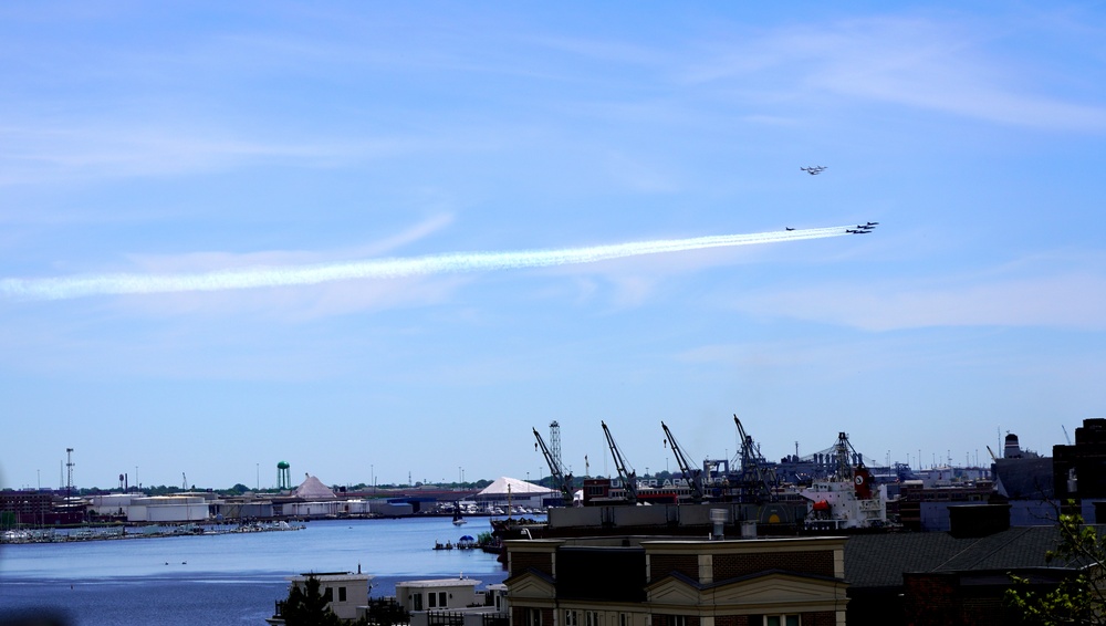 Blue Angels, Thunderbirds Fly over Baltimore