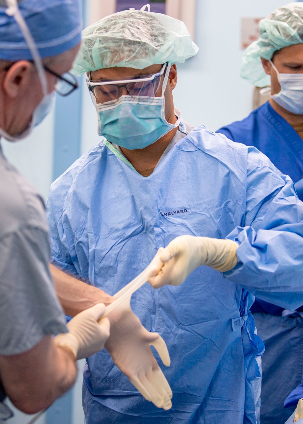 USNS Mercy Sailor Prepare for Surgery