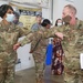 Maj. Gen. Michael C. O’Guinn, deputy chief of the U.S. Army Reserve meets with Soldiers of the 7457th Medical Backfill Battalion