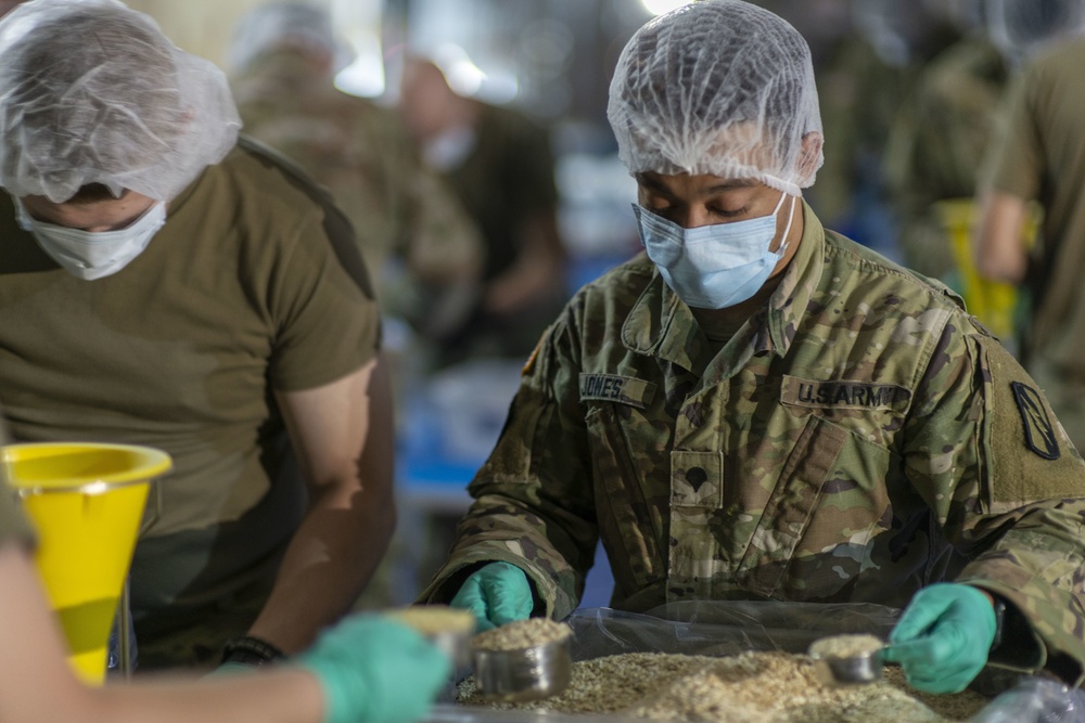 Kansas Army National Guard packages 1 million meals