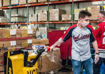 Ohio Guard members supporting food bank participate in spirit week