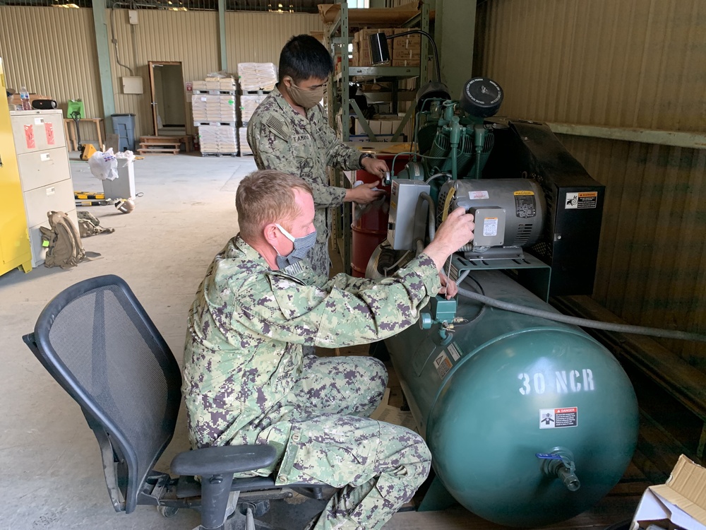 U.S. Navy Seabees with NMCB-5 support Marine Corps Air Station, Iwakuni